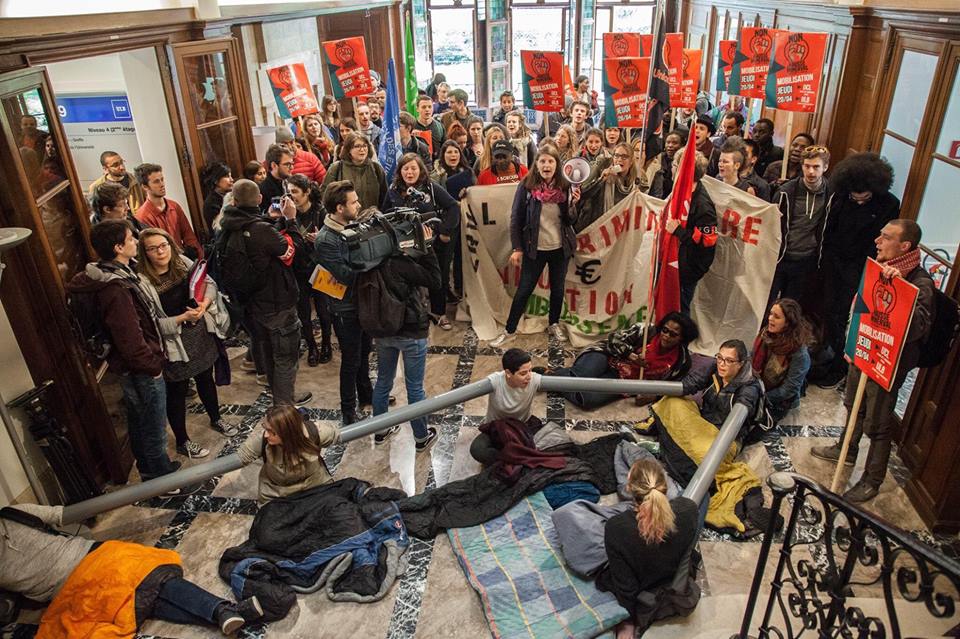 Occupation historique des rectorats contre la hausse du minerval